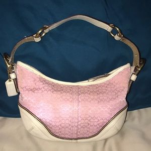 Coach signature print hobo shoulder bag